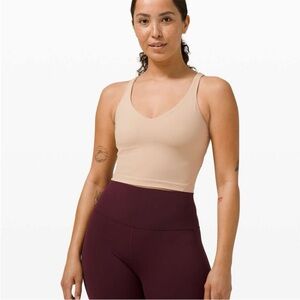 Lululemon Cafe Au Lait Align Cropped Tank Size 10 Beige Tan